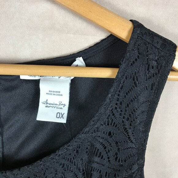 AMERICAN RAG Plus 0X Black Lace Fit & Flare Dress NWT - Picture 4 of 6
